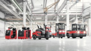 Schlepper und Plattformwagen von Linde Material Handling