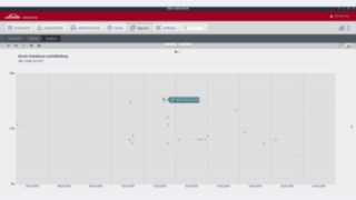 Bildschirm zeigt Erschütterungen in der Flottenmanagement-Software von Linde Material Handling