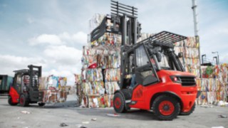 V-Stapler von Linde Material Handling mit hydrostatischen Antrieb V-Stapler von Linde Material Handling mit hydrostatischen Antrieb
