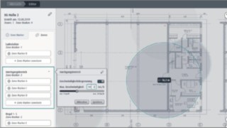 Bereich Zonen der Flottenmanagement-Software connect:desk von Linde Material Handling Im Bereich Zonen der Flottenmanagement-Software connect:desk von Linde Material Handling planen Flottenmanager Zonenbereiche und Hallendurchfahrten.