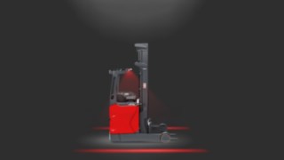 Red Warning Lines im Einsatz an einem Schubmaststapler.