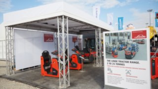 Messestand von Linde Material Handling auf der Inter Airport 2017