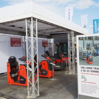 Messestand von Linde Material Handling auf der Inter Airport 2017